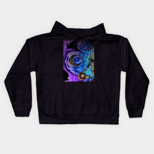 Blue and Gold Abstract Kids Hoodie